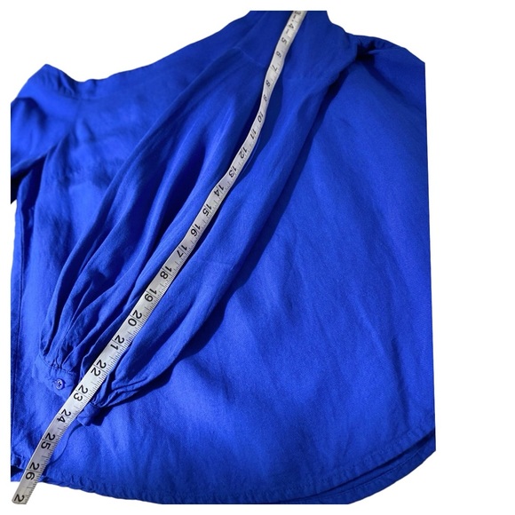 Anthropologie Tops - FLOREAT Linen Blend Peasant Top with Balloon Sleeves Size 6 - Picture 9 of 16